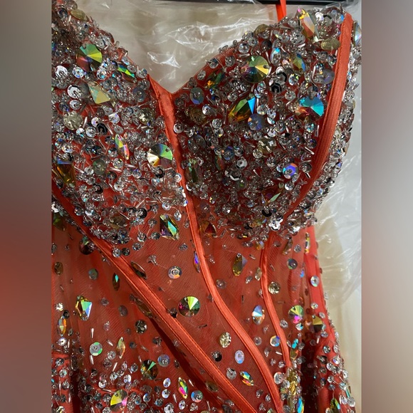 Nectarine Prom/Pageant/Evening Gown Sz S - Picture 2 of 14